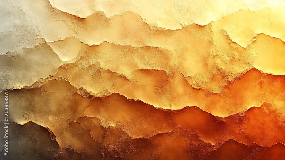 Poster smooth gradient transitioning from soft beige to deep amber with subtle hints of gold creating a war