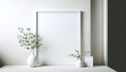 Minimalist Home Decor with Green Plants