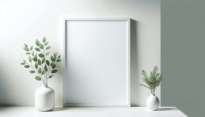 Minimalist Home Decor with Green Plants