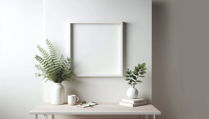 Minimalist Home Decor with Green Plants
