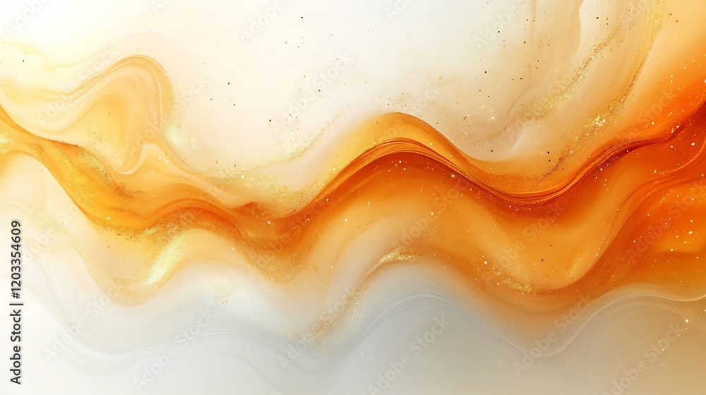Poster smooth gradient transitioning from soft beige to deep amber with subtle hints of gold creating a war