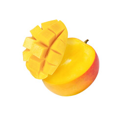 Mango fruit isolated on white background.
