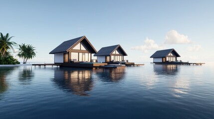 Fototapeta premium Luxury Overwater Bungalows