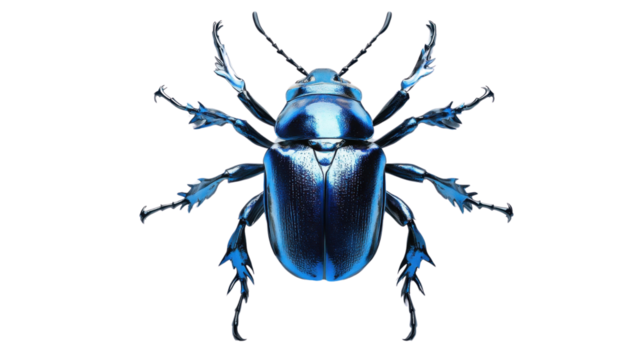 Stag beetle and other beetles on a white background with a focus on macro details of insects and their features