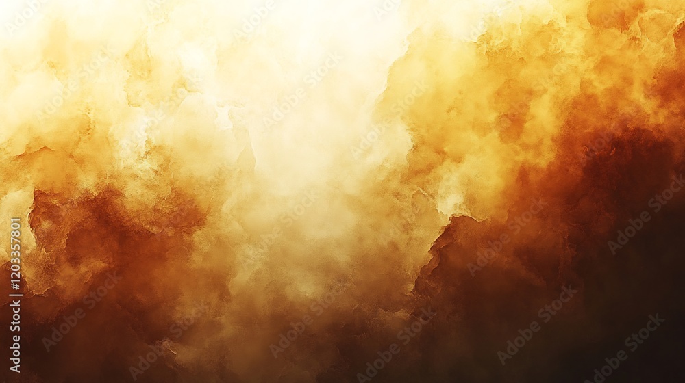 Poster soft beige amber background blending into a smooth brown and yellow gradient creating a warm invitin