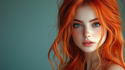 Obraz premium Portrait of a beautiful woman.