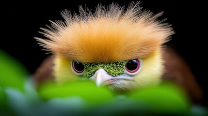 Obraz premium A close up of a bird with a green beak