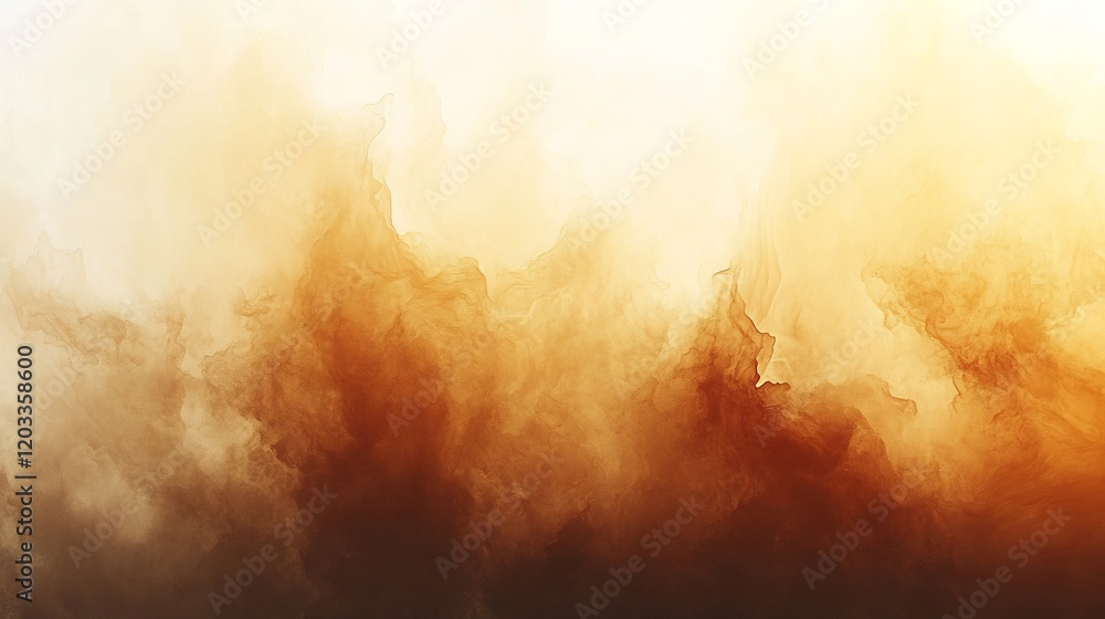 Poster soft beige amber background blending into a smooth brown and yellow gradient creating a warm invitin