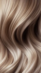 Naklejka premium Elegant hair color banner showcasing neutral tones, from warm beige blondes to rich brunette hues, clean and minimal design.