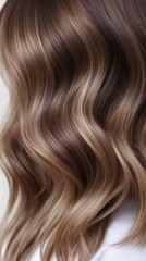 Fototapeta premium Elegant hair color banner showcasing neutral tones, from warm beige blondes to rich brunette hues, clean and minimal design.