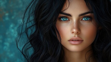 Naklejka premium Portrait of a beautiful woman.