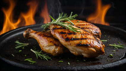 grilled meat with vegetables