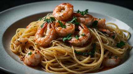 spaghetti with shrimp