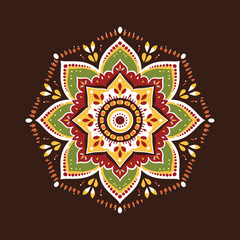 Minimalist Mandala Vector Art Symmetrical Floral Geometric Design Perfect for Creative Projects, Greeting Cards, Posters, Flyers, Banners, and Covers