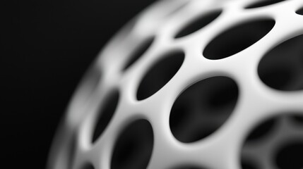 A close up of a metal object on a black background