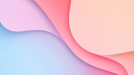 Soft pastel curves blending in a serene gradient background.