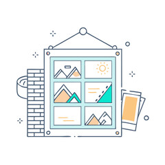 diy wall art icon, diy wall art vector illustration-simple illustration of diy wall art, perfect for diy wall art logos and icons