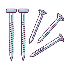 nails and bolts icon, nails and bolts vector illustration-simple illustration of nails and bolts, perfect for nails and bolts logos and icons