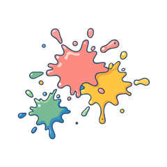 paint splatter icon, paint splatter vector illustration-simple illustration of paint splatter, perfect for paint splatter logos and icons