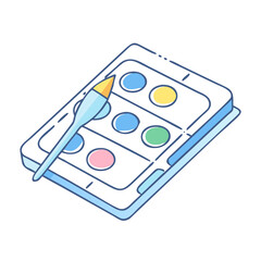 paint tray icon, paint tray vector illustration-simple illustration of paint tray, perfect for paint tray logos and icons