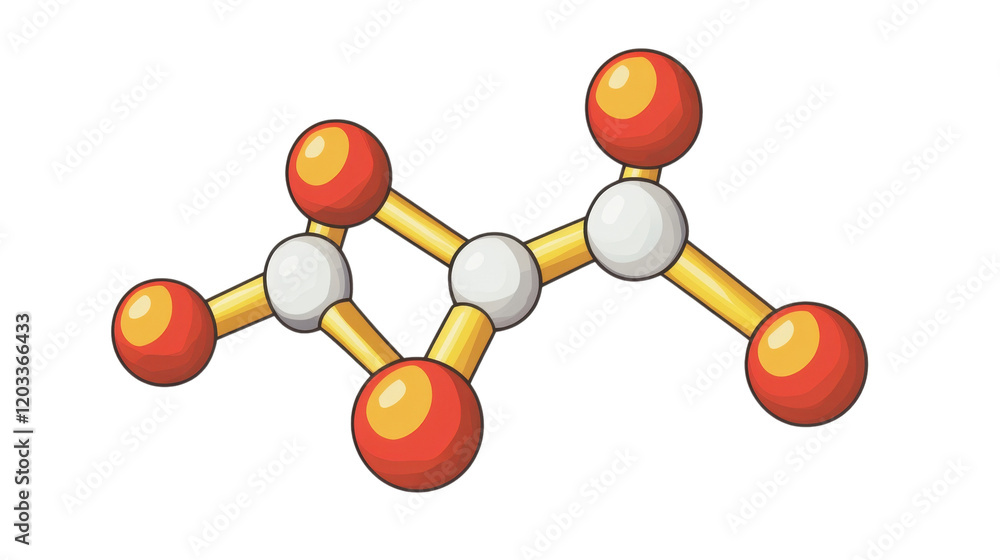Wall mural 3d model of a molecule and atom with chemical structure and elements like carbon and hydrogen, showc