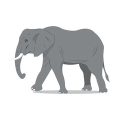 Obraz premium Elephant in Walking Pose vector art Illustration