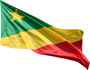 Fototapeta premium waving flag of Congo, national symbol