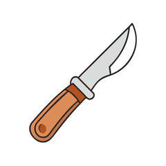 wood carving knife icon, wood carving knife vector illustration-simple illustration of wood carving knife, perfect for wood carving knife logos and icons