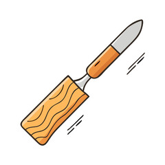 wood carving knife icon, wood carving knife vector illustration-simple illustration of wood carving knife, perfect for wood carving knife logos and icons