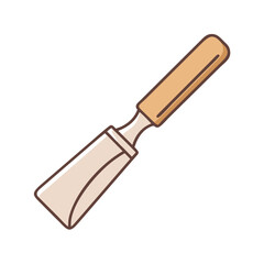 wood chisel icon, wood chisel vector illustration-simple illustration of wood chisel, perfect for wood chisel logos and icons