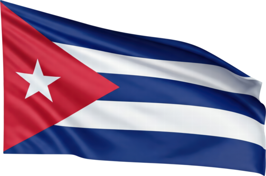 waving flag of Cuba, national symbol