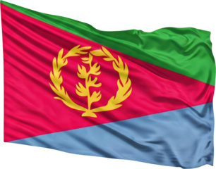 waving flag of Eritrea, national symbol
