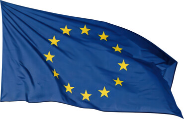 Waving flag of European Union, international symbol