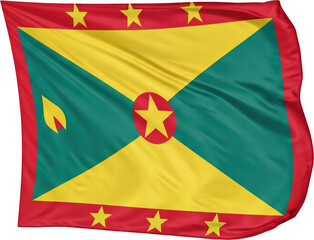 Fototapeta premium Waving flag of Grenada, national symbol