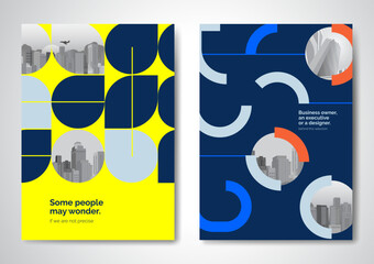 Template vector design for Brochure, AnnualReport, Magazine, Poster, Corporate Presentation, Portfolio, Flyer, infographic, layout modern with blue color size A4, Front and back, Easy to use and edit.