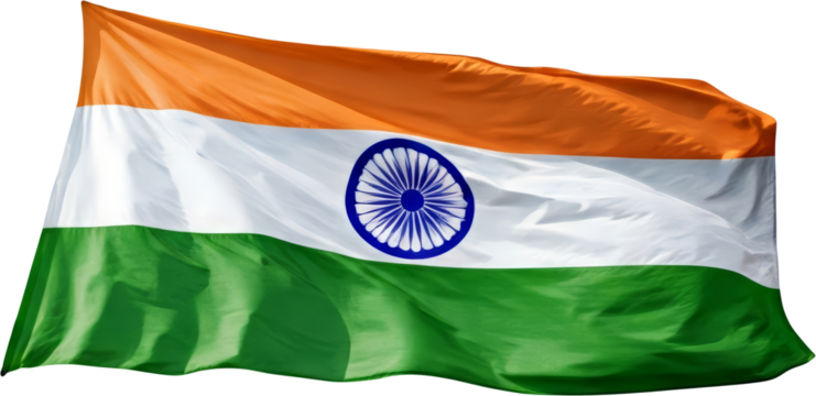 Waving flag of India, national symbol