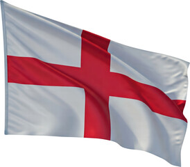 Fototapeta premium Waving flag of England, national symbol