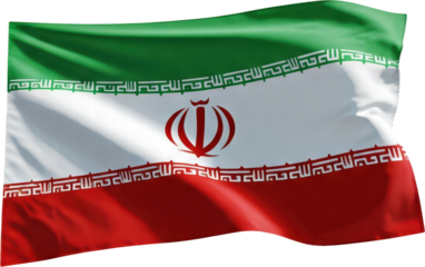 Waving flag of Iran, national symbol