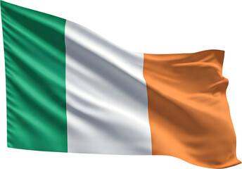 Waving flag of Ireland, national symbol