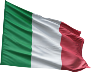 Waving flag of Italy, national symbol