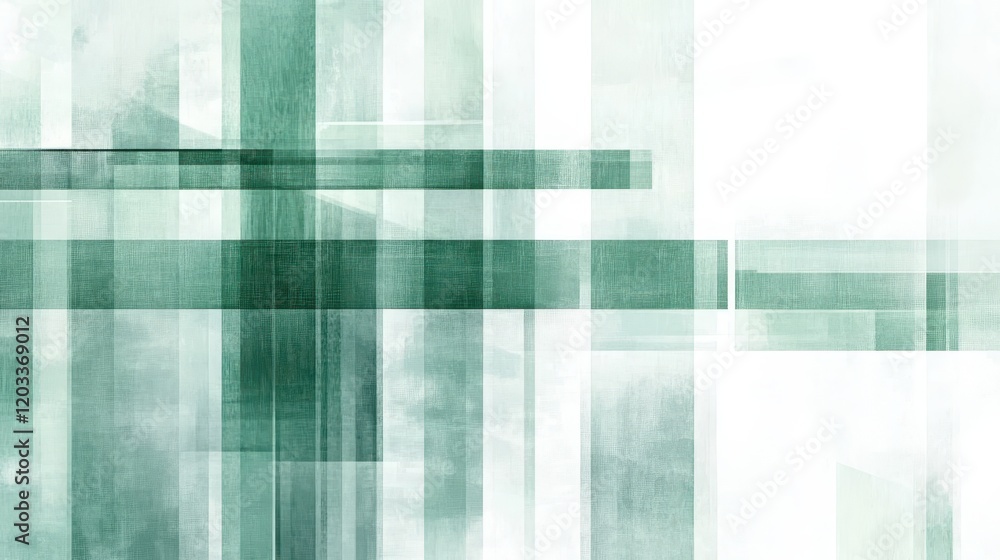 Poster abstract green and white geometric background with subtle square patterns for modern design