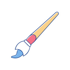 paintbrush with fine tip icon, paintbrush with fine tip vector illustration-simple illustration of paintbrush with fine tip, perfect for paintbrush with fine tip logos and icons