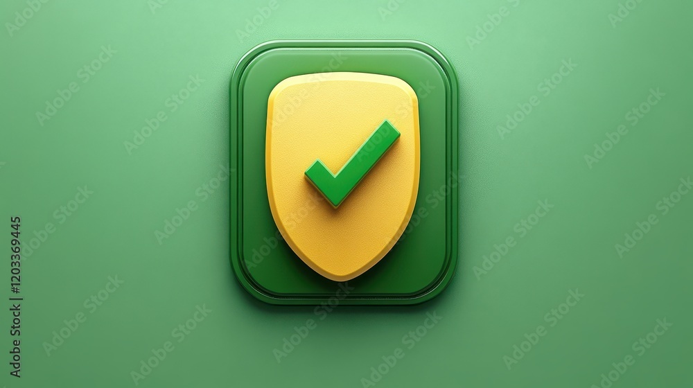 Poster vibrant green push button, closeup exploration of functionality and modern design