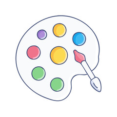 paint mixing palette icon, paint mixing palette vector illustration-simple illustration of paint mixing palette, perfect for paint mixing palette logos and icons