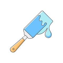 paint mixing stick icon, paint mixing stick vector illustration-simple illustration of paint mixing stick, perfect for paint mixing stick logos and icons