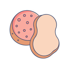 sponge for blending icon, sponge for blending vector illustration-simple illustration of sponge for blending, perfect for sponge for blending logos and icons