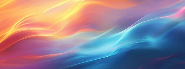 Obraz premium Colorful abstract waves with bright energy and smooth motion