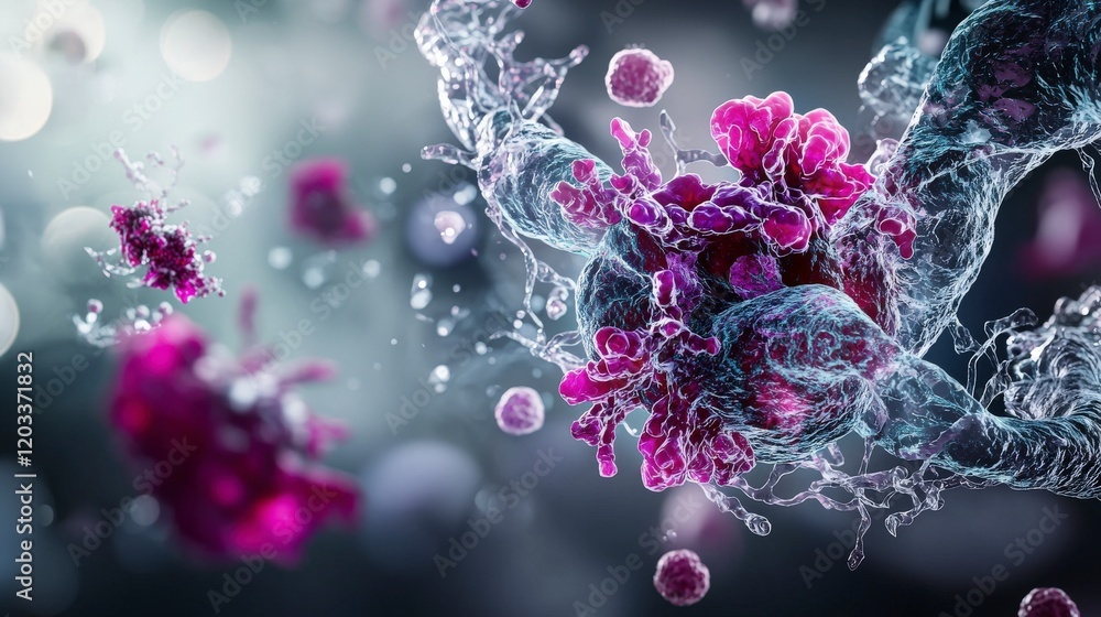 Poster Microscopic exploration of cell interactions consciousness in cellular communication through 3d visualization