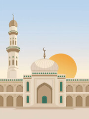 Fototapeta premium Stunning Mosque Architecture Design.