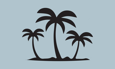 Obraz premium palm tree summer logo template vector illustration, flyer, Hand drawn lettering phrase, svg Files for Cutting Cricut and Silhouette, EPS 10